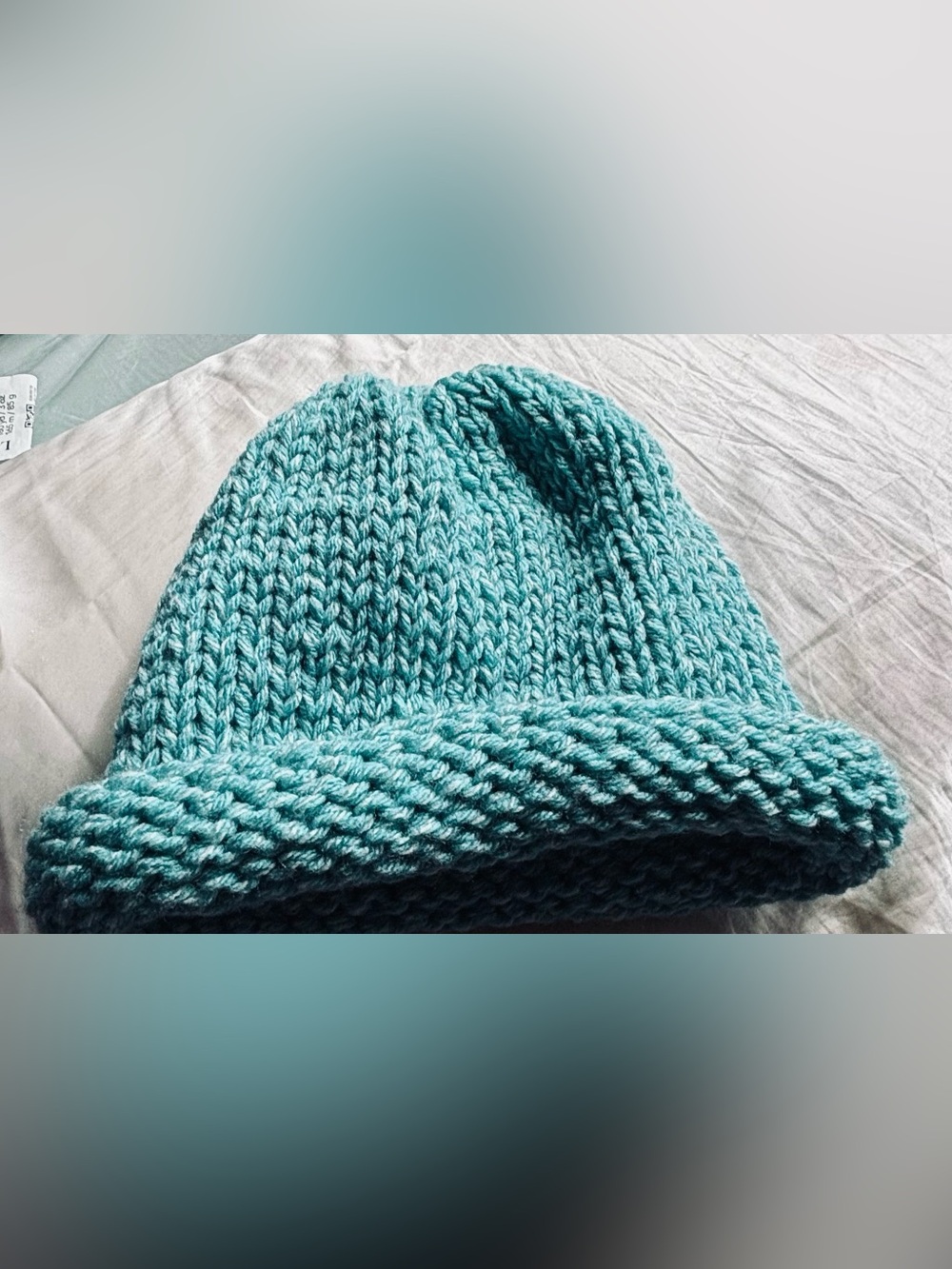 Kids Chunky Knit Beanie Hat - Teal